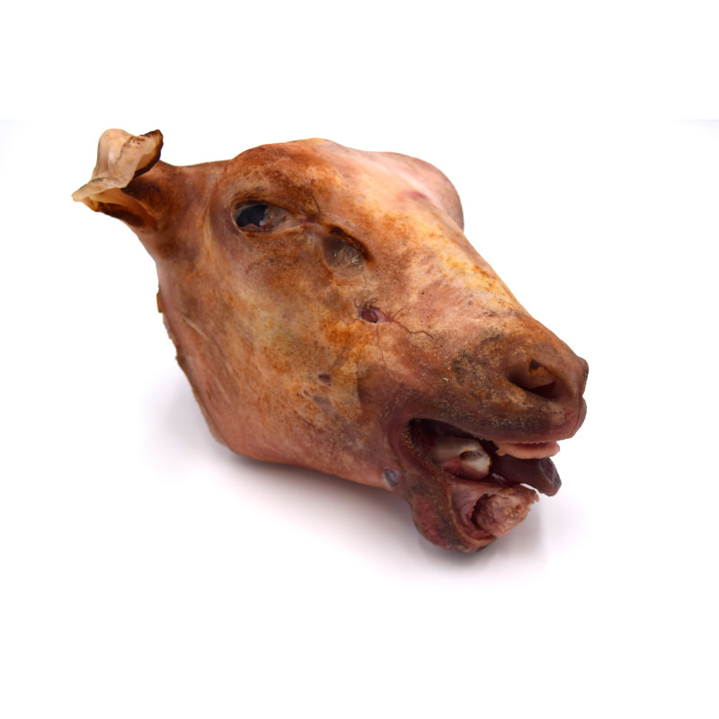 Lamb Head with Skin Smoked Cut & Packed
